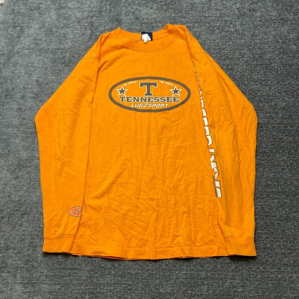 Vintage Tennessee Volunteers Shirt Mens L Orange Lugz Football NCAA Long Sleeve
